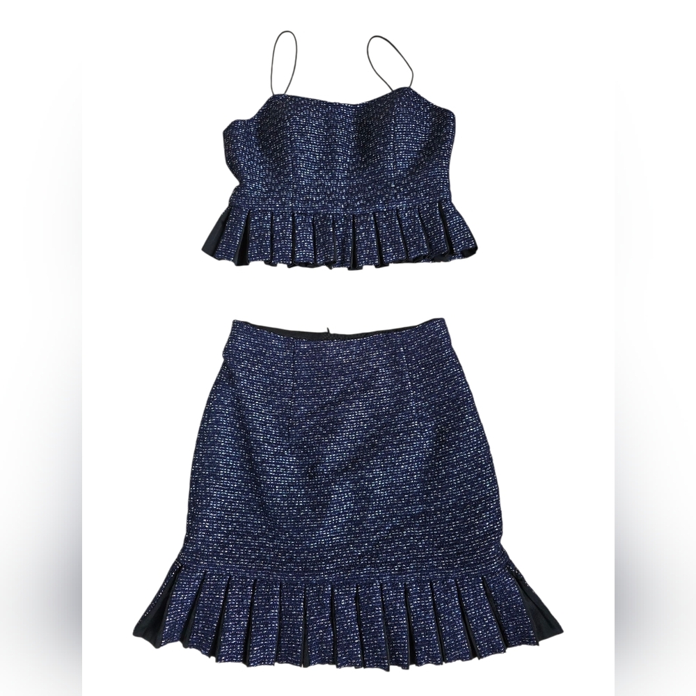 Elegant Blue Skirt Set
